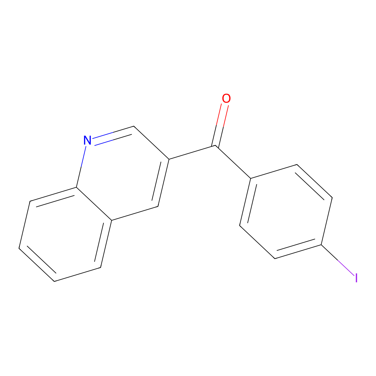 3-(4-Iodobenzoyl)quinoline molecular structure, CAS 1187167-01-6