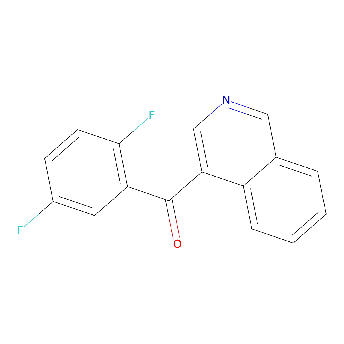 4-(2,5-Difluorobenzoyl)isoquinoline molecular structure, CAS 1187167-02-7