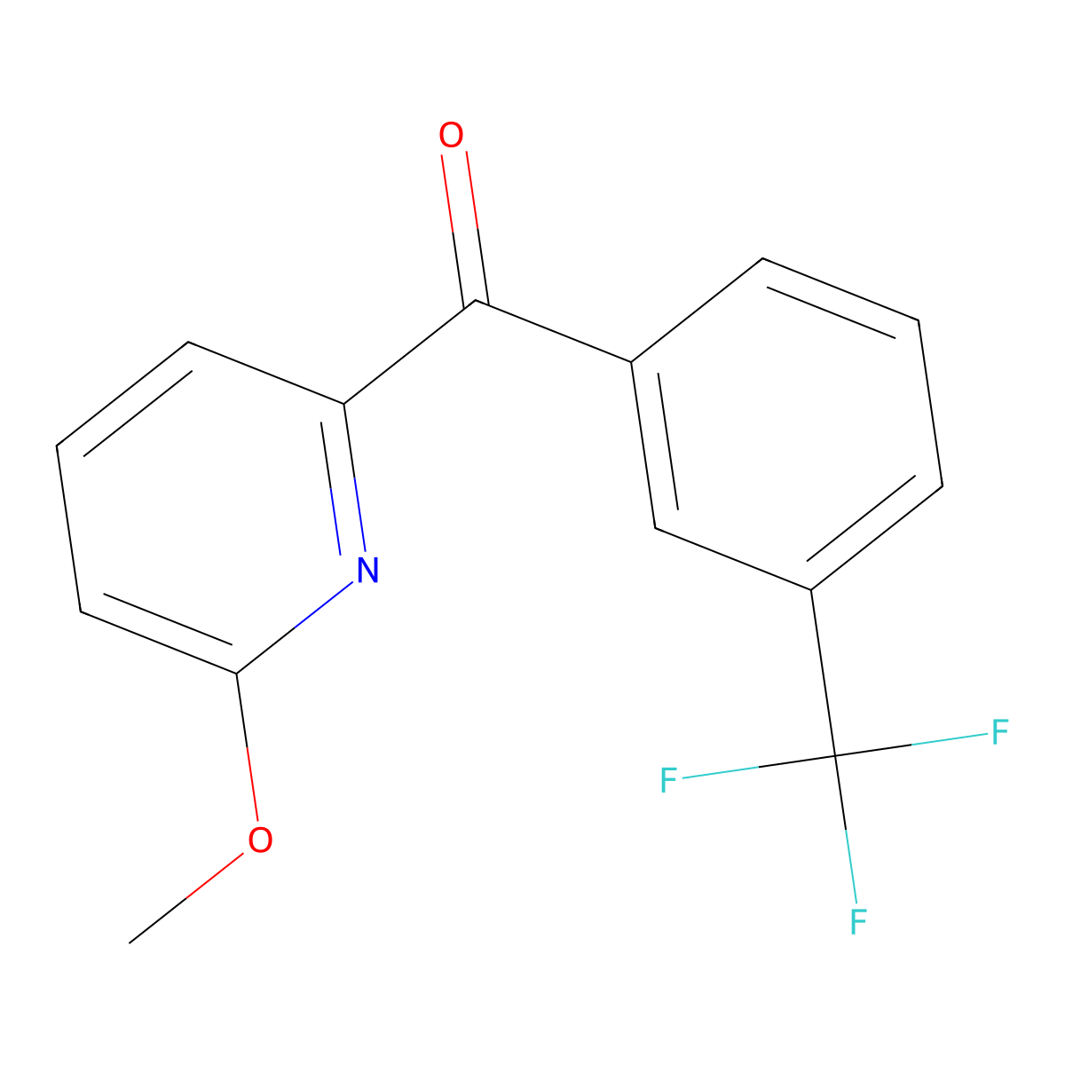 6-Methoxy-2-(3-trifluoromethylbenzoyl)pyridine molecular structure, CAS 1187167-03-8