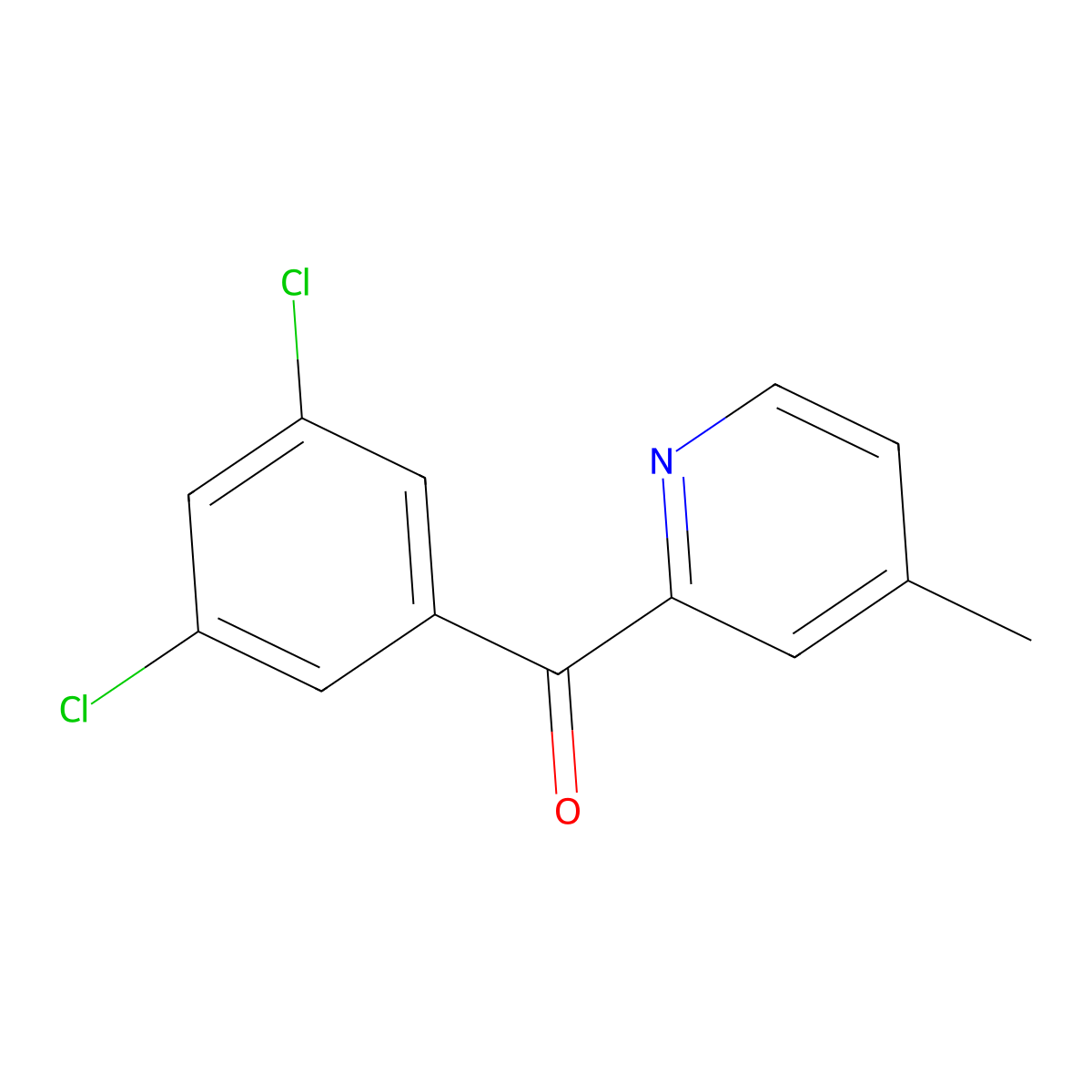 2-(3,5-Dichlorobenzoyl)-4-methylpyridine molecular structure, CAS 1187167-06-1