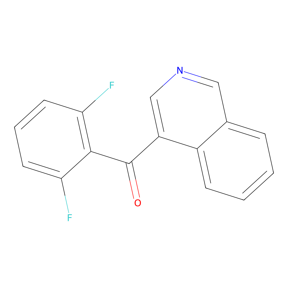 4-(2,6-Difluorobenzoyl)isoquinoline molecular structure, CAS 1187167-07-2