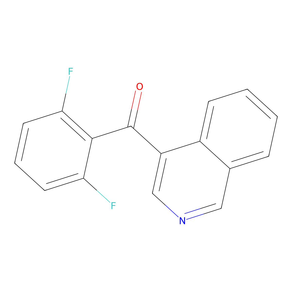 4-(2,6-Difluorobenzoyl)isoquinoline molecular structure, CAS 1187167-07-2