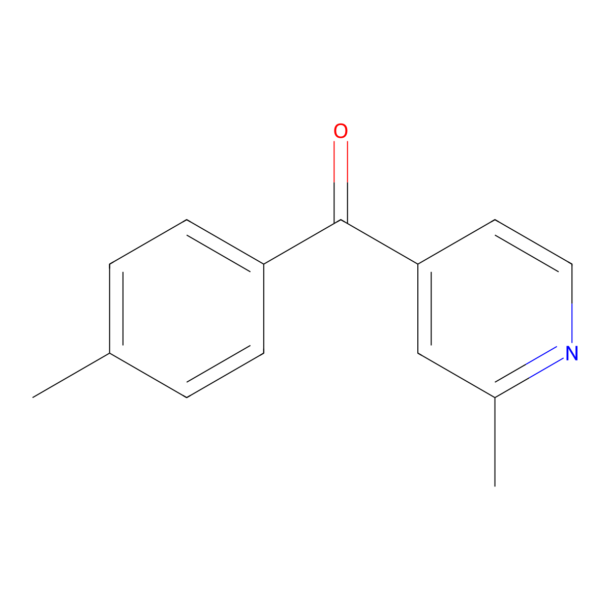 2-Methyl-4-(4-methylbenzoyl)pyridine molecular structure, CAS 1187167-09-4