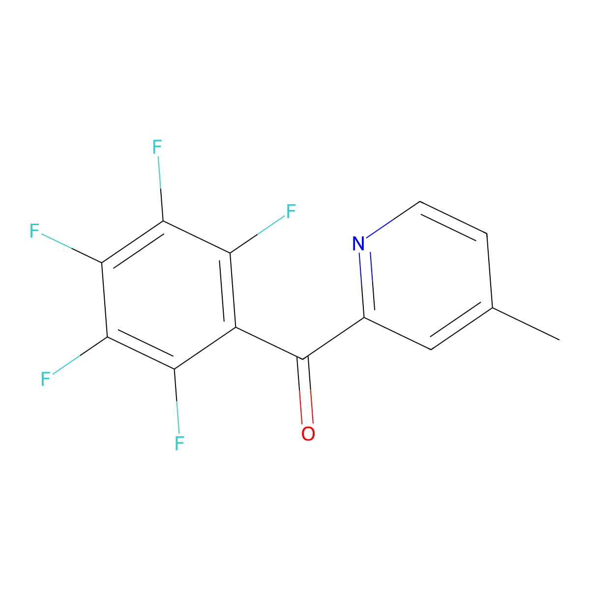 4-Methyl-2-(Pentafluorobenzoyl)pyridine molecular structure, CAS 1187167-10-7