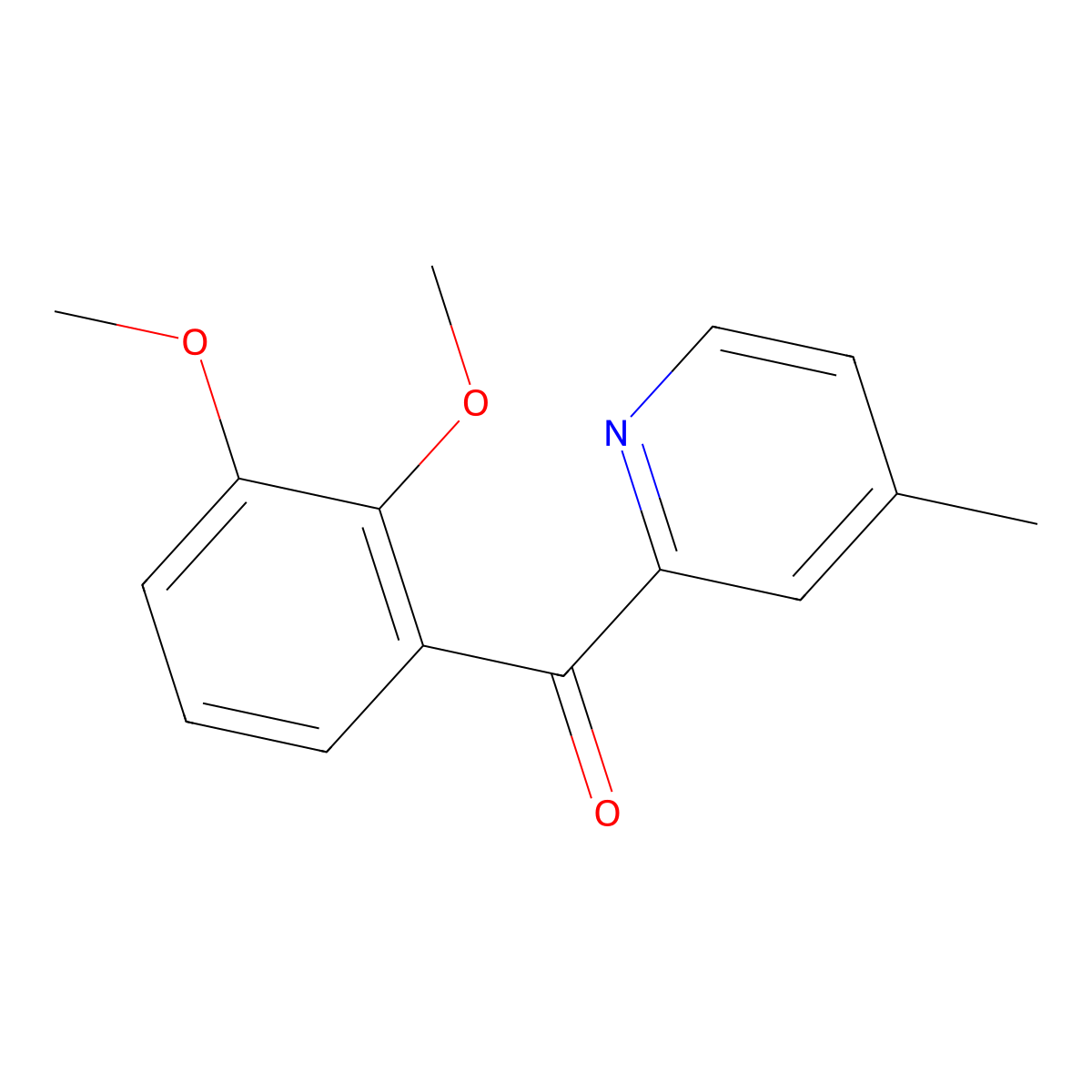 2-(2,3-Dimethoxybenzoyl)-4-methylpyridine molecular structure, CAS 1187167-11-8