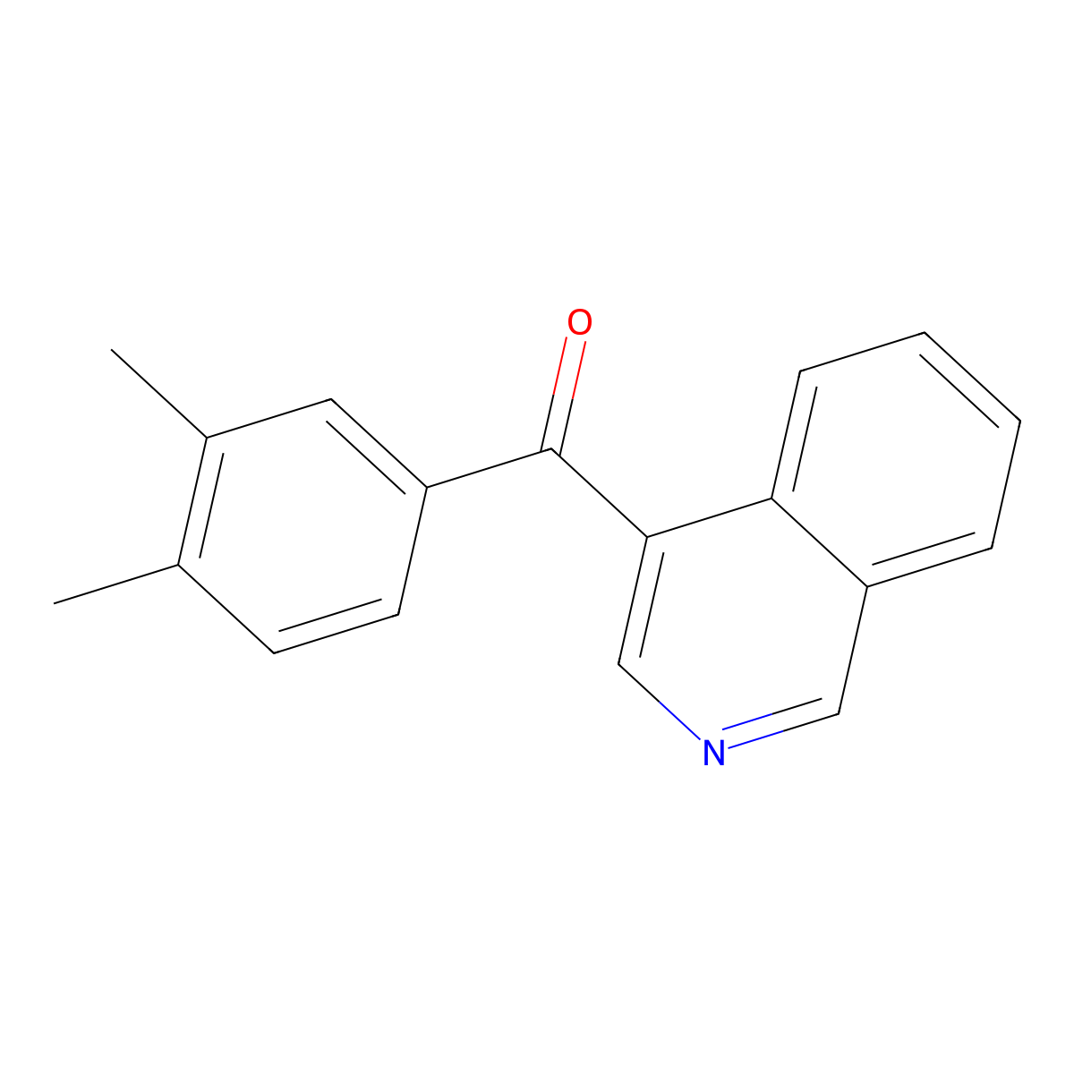4-(3,4-Dimethylbenzoyl)isoquinoline molecular structure, CAS 1187167-14-1