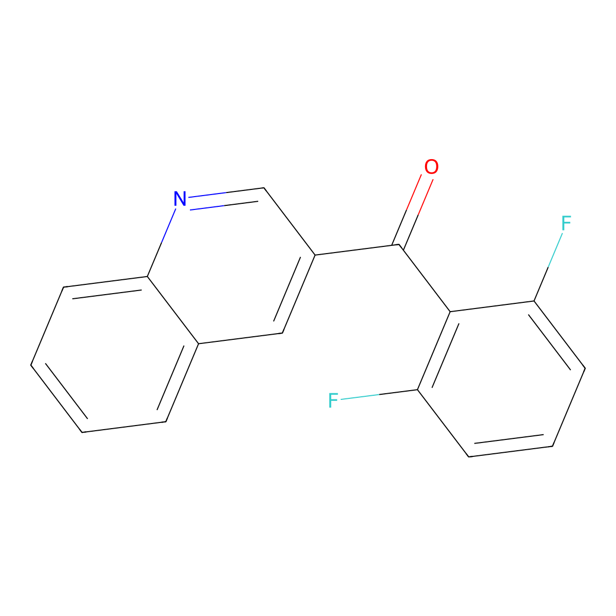 (2,6-Difluorophenyl)(quinolin-3-yl)methanone molecular structure, CAS 1187167-19-6