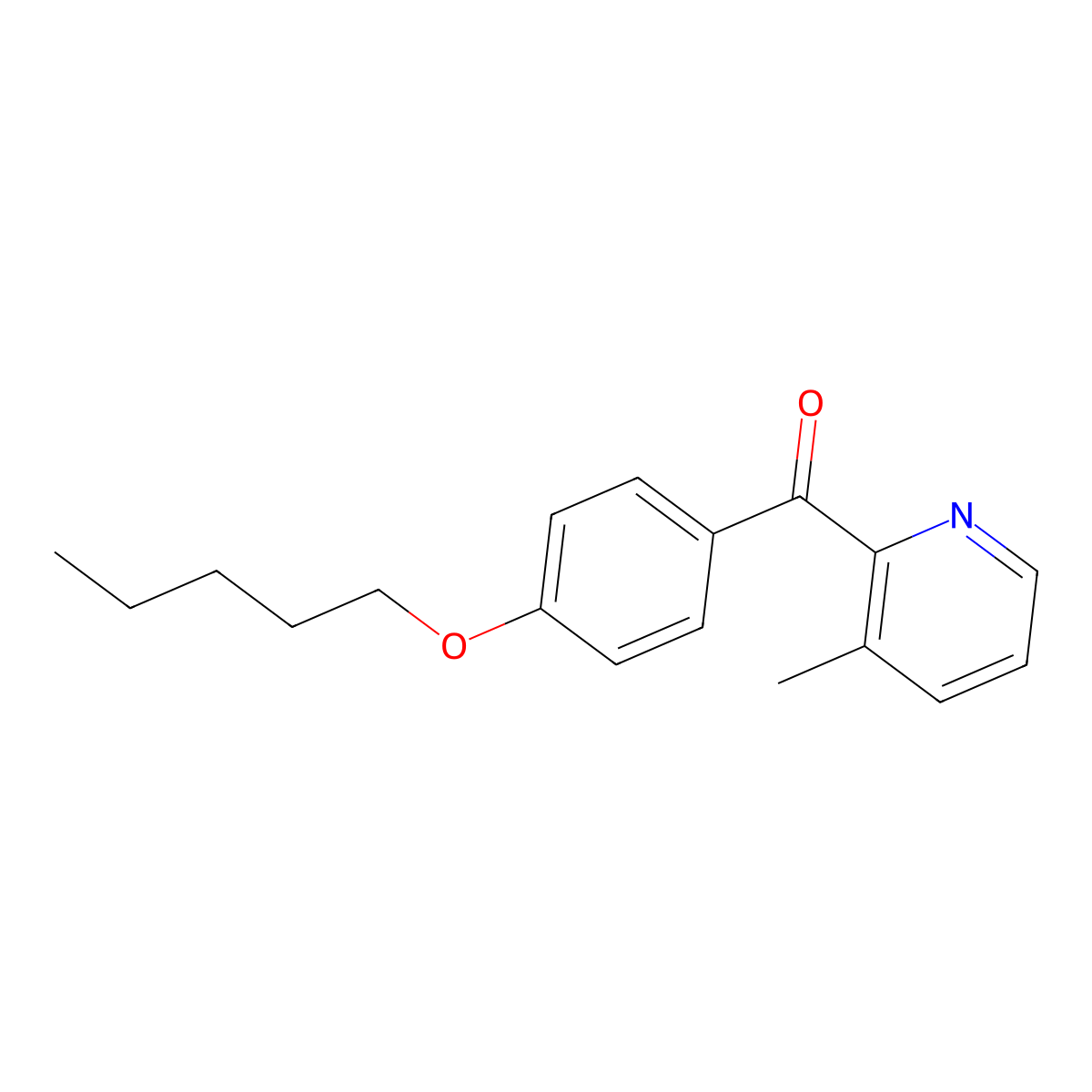 3-Methyl-2-(4-pentyloxybenzoyl)pyridine molecular structure, CAS 1187167-21-0