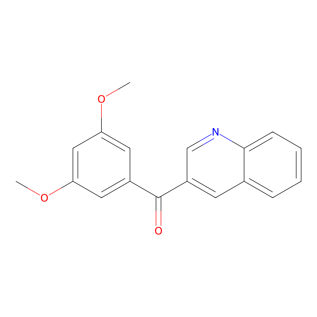 (3,5-Dimethoxyphenyl)(quinolin-3-yl)methanone molecular structure, CAS 1187167-23-2