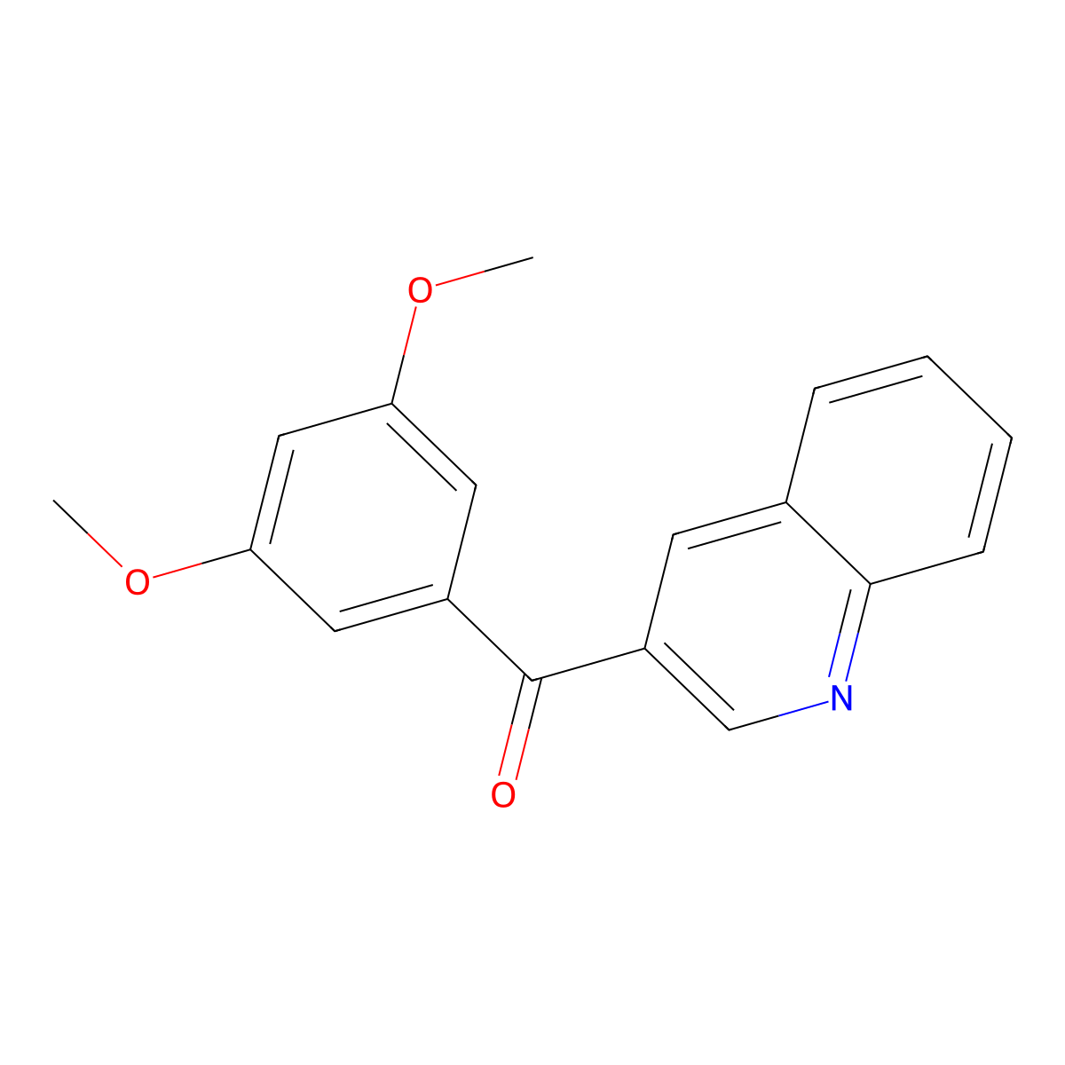 (3,5-Dimethoxyphenyl)(quinolin-3-yl)methanone molecular structure, CAS 1187167-23-2