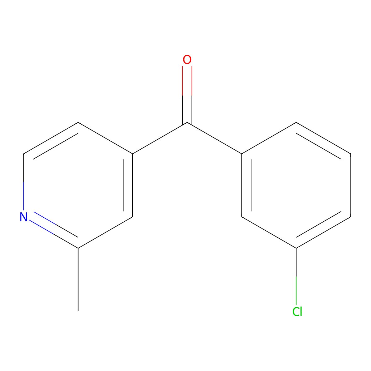 4-(3-Chlorobenzoyl)-2-methylpyridine molecular structure, CAS 1187167-28-7