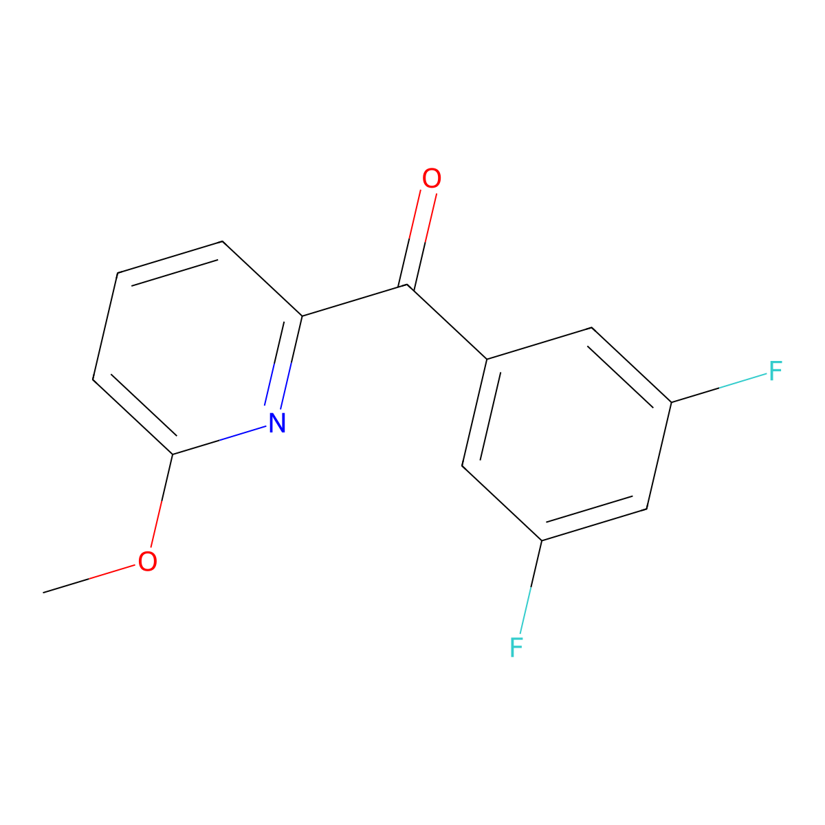 2-(3,5-Difluorobenzoyl)-6-methoxypyridine molecular structure, CAS 1187167-30-1