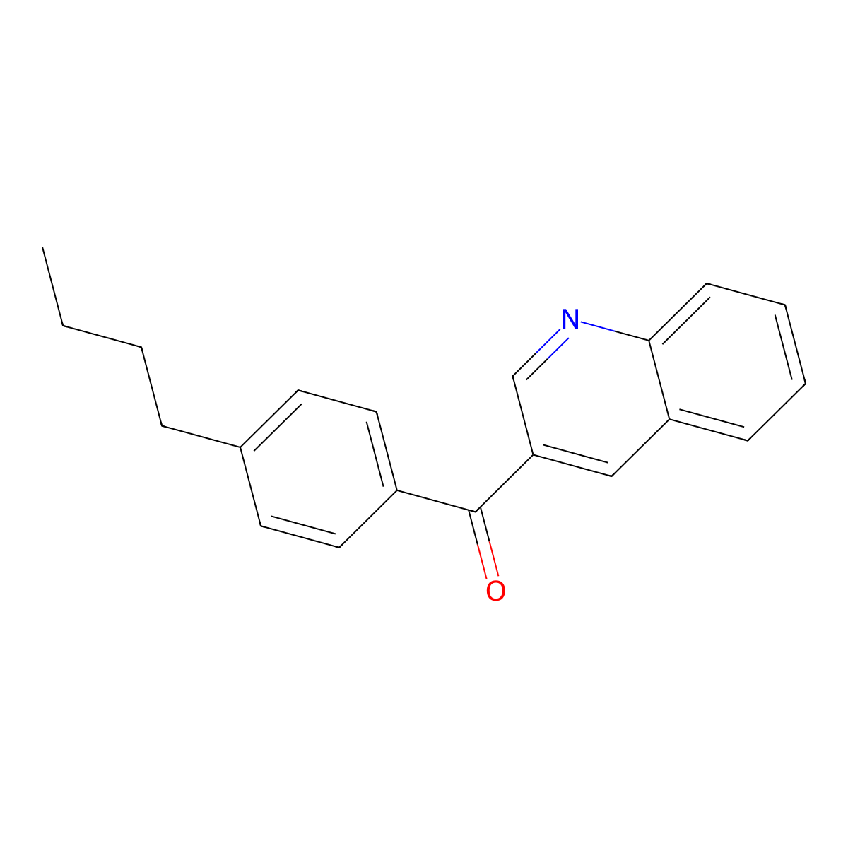 (4-Butylphenyl)(quinolin-3-yl)methanone molecular structure, CAS 1187167-31-2