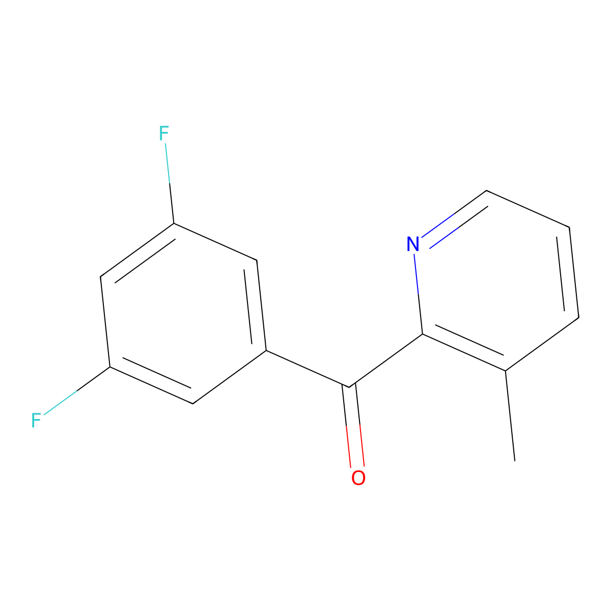 2-(3,5-Difluorobenzoyl)-3-methylpyridine molecular structure, CAS 1187167-32-3