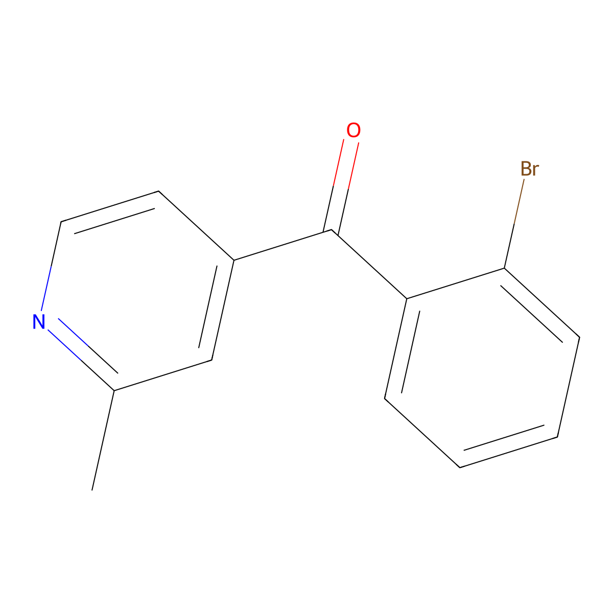 4-(2-Bromobenzoyl)-2-methylpyridine molecular structure, CAS 1187167-34-5