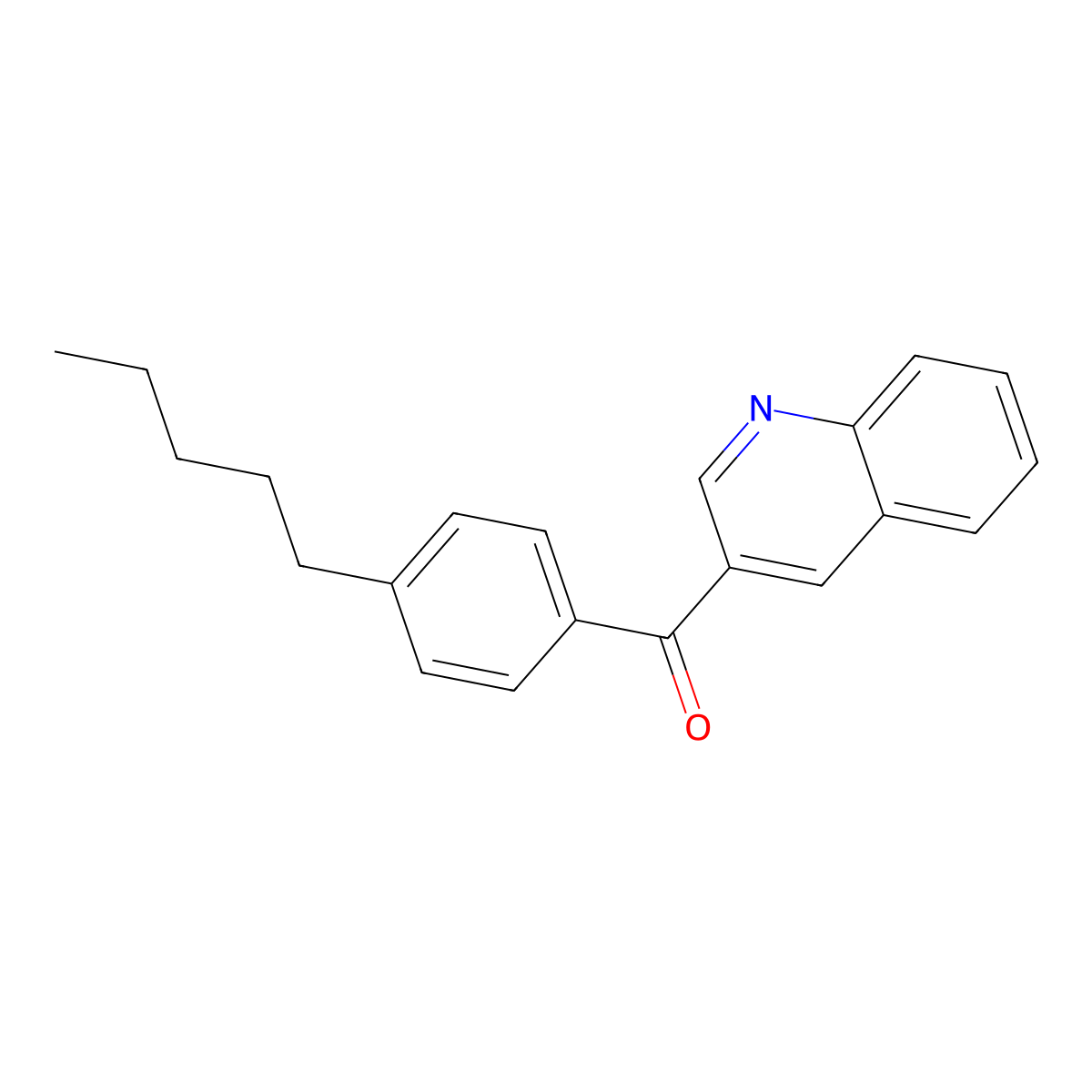 (4-Pentylphenyl)(quinolin-3-yl)methanone molecular structure, CAS 1187167-35-6