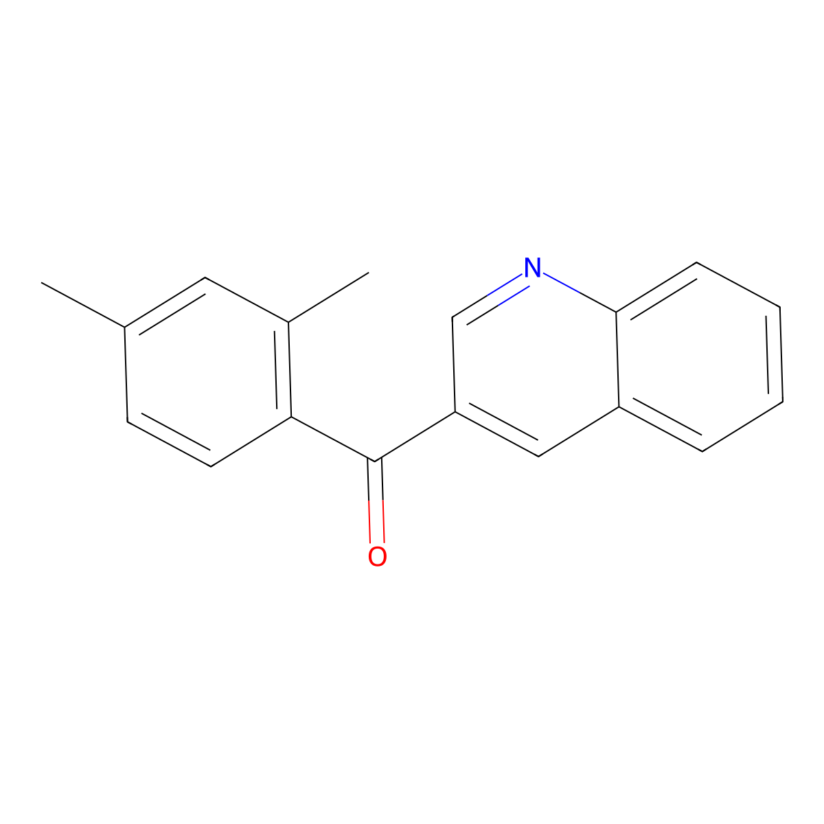 (2,4-Dimethylphenyl)(quinolin-3-yl)methanone molecular structure, CAS 1187167-36-7