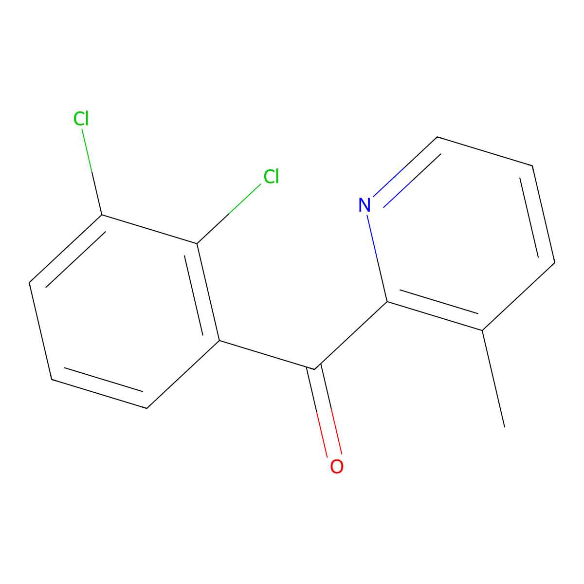 2-(2,3-Dichlorobenzoyl)-3-methylpyridine molecular structure, CAS 1187167-38-9