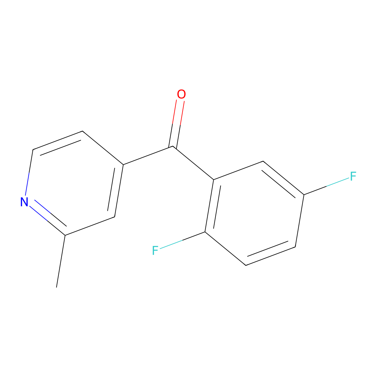 4-(2,5-Difluorobenzoyl)-2-methylpyridine molecular structure, CAS 1187167-40-3