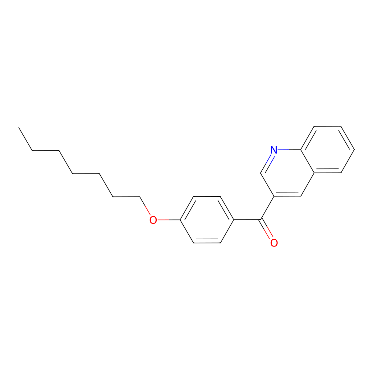 (4-(Heptyloxy)phenyl)(quinolin-3-yl)methanone molecular structure, CAS 1187167-41-4