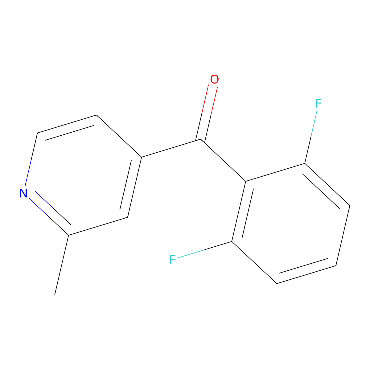 4-(2,6-Difluorobenzoyl)-2-methylpyridine molecular structure, CAS 1187167-46-9