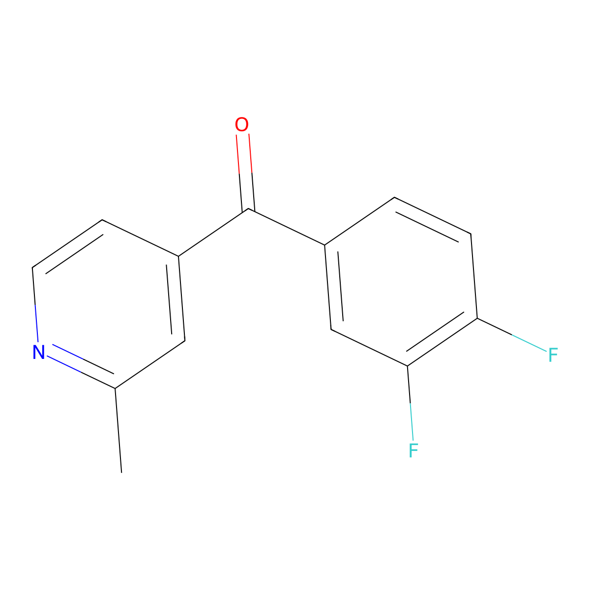 4-(3,4-Difluorobenzoyl)-2-methylpyridine molecular structure, CAS 1187167-50-5