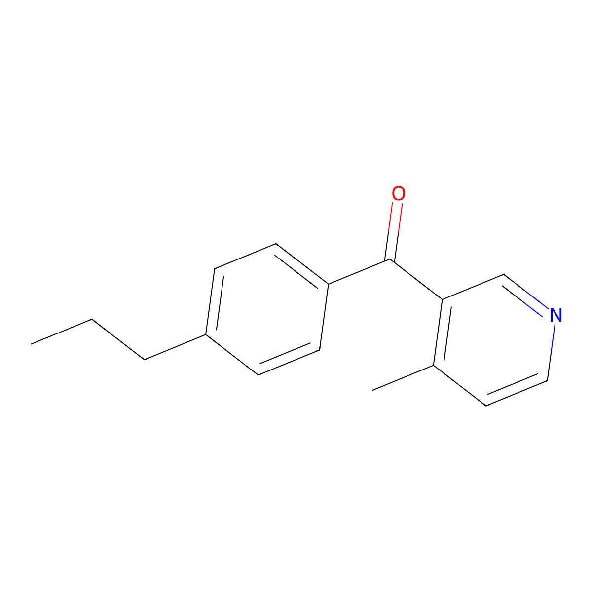 4-Methyl-3-(4-propylbenzoyl)pyridine molecular structure, CAS 1187167-52-7