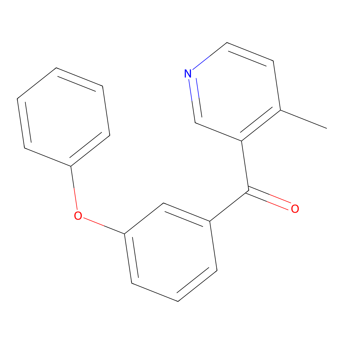 4-Methyl-3-(3-phenoxybenzoyl)pyridine molecular structure, CAS 1187167-53-8