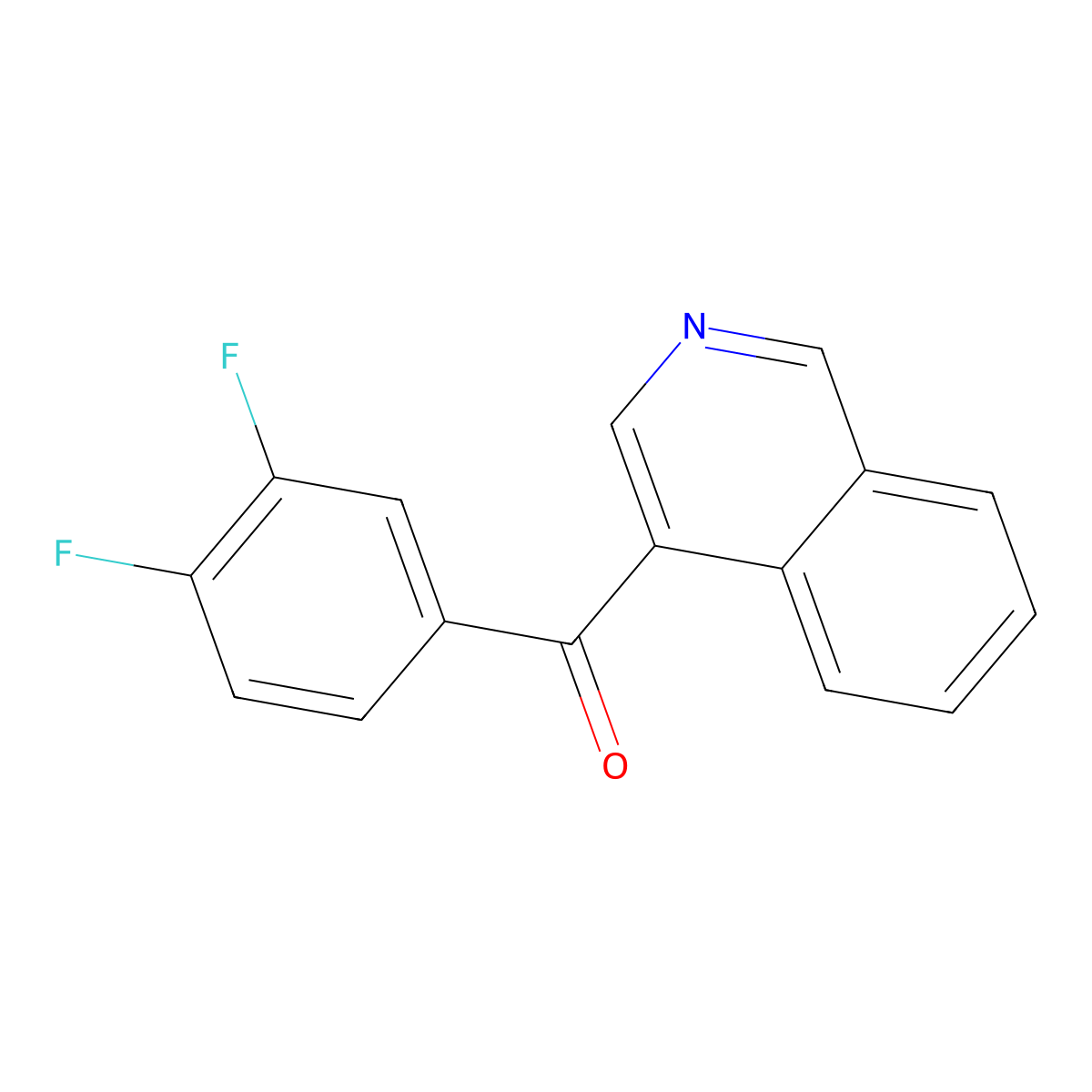 4-(3,4-Difluorobenzoyl)isoquinoline molecular structure, CAS 1187167-54-9