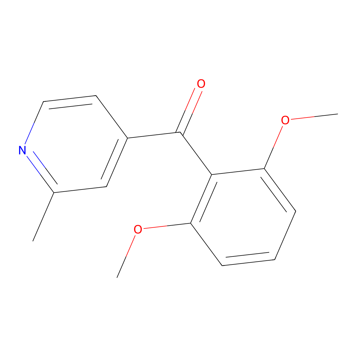 4-(2,6-Dimethoxybenzoyl)-2-methylpyridine molecular structure, CAS 1187167-56-1
