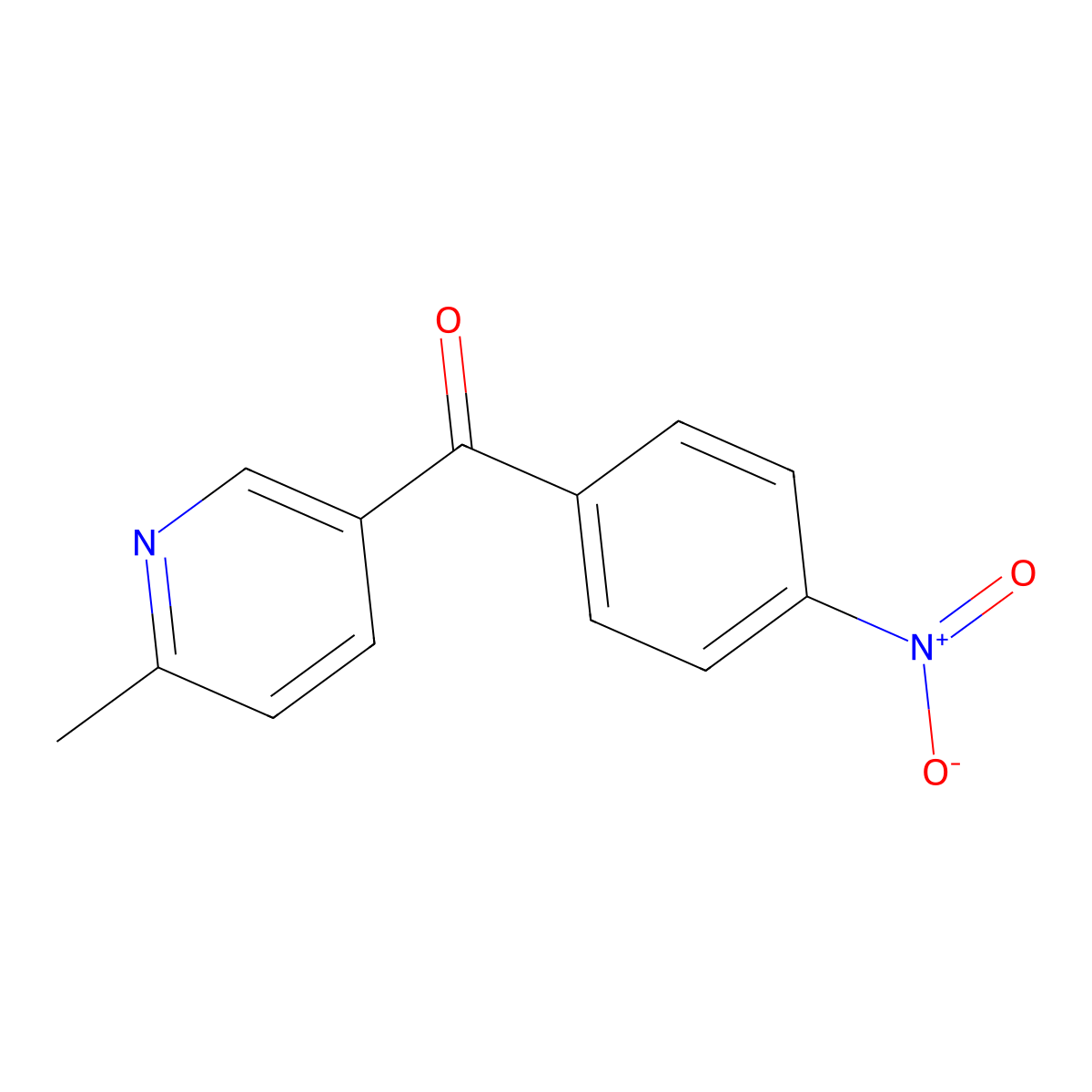 2-Methyl-5-(4-nitrobenzoyl)pyridine molecular structure, CAS 1187167-59-4