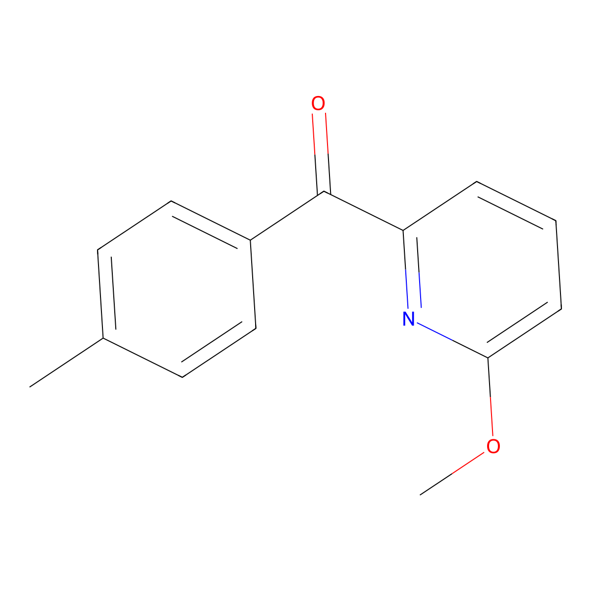 2-(4-Methylbenzoyl)-6-methoxypyridine molecular structure, CAS 1187167-60-7