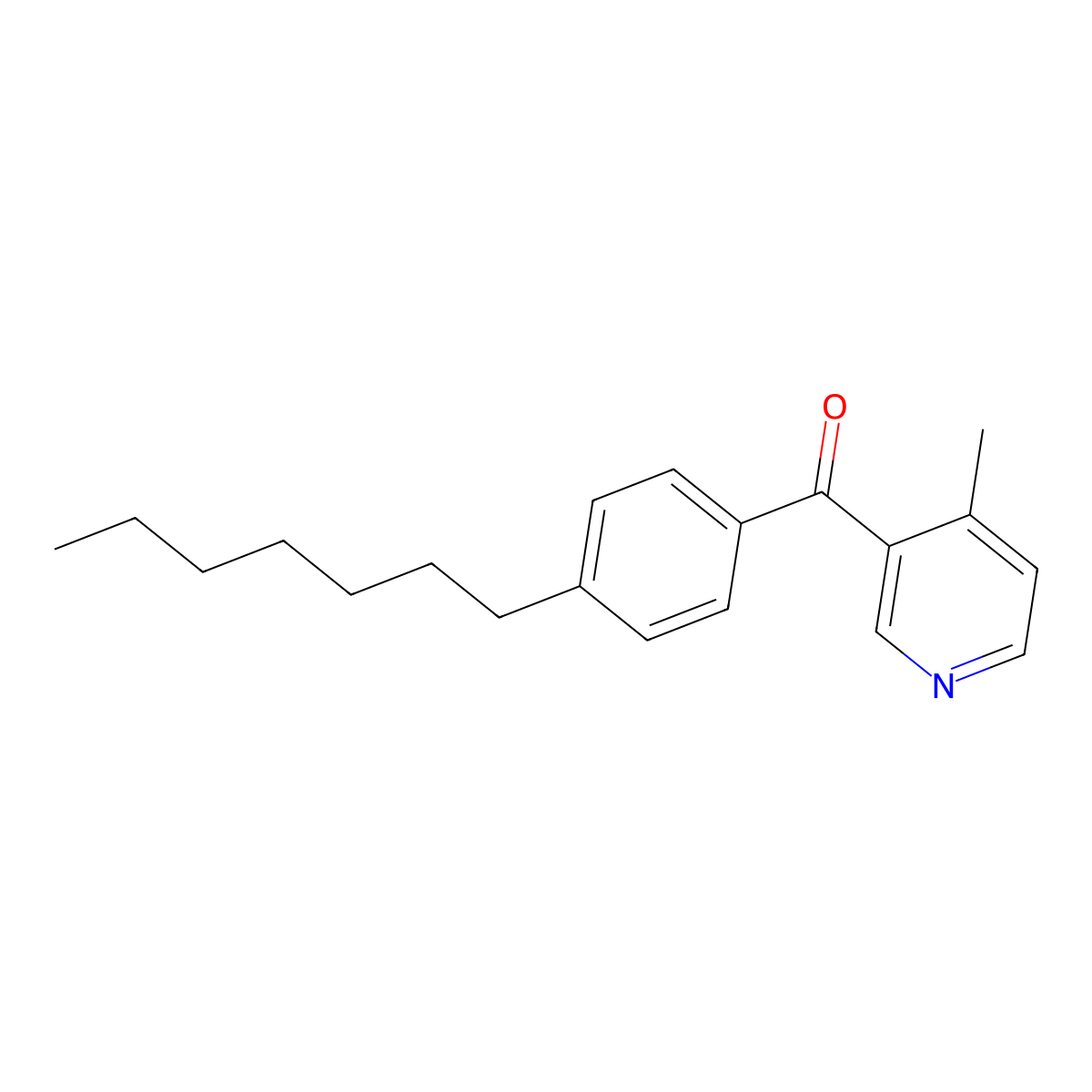 3-(4-Heptylbenzoyl)-4-methylpyridine molecular structure, CAS 1187167-61-8