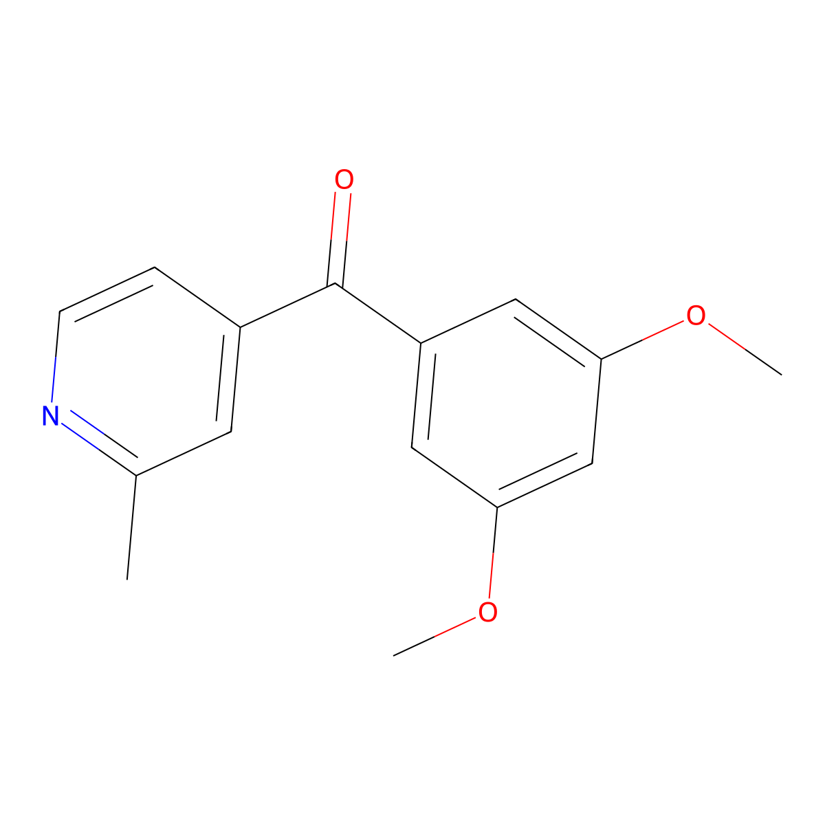 4-(3,5-Dimethoxybenzoyl)-2-methylpyridine molecular structure, CAS 1187167-62-9