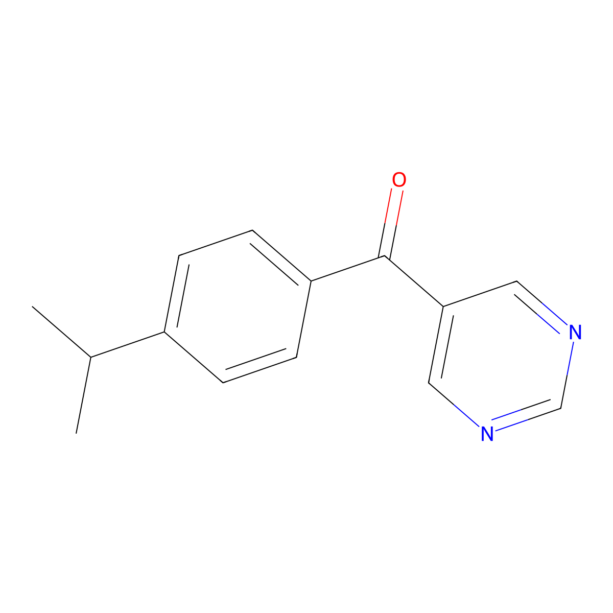 [4-(1-Methylethyl)phenyl]-5-pyrimidinylmethanone molecular structure, CAS 1187167-63-0