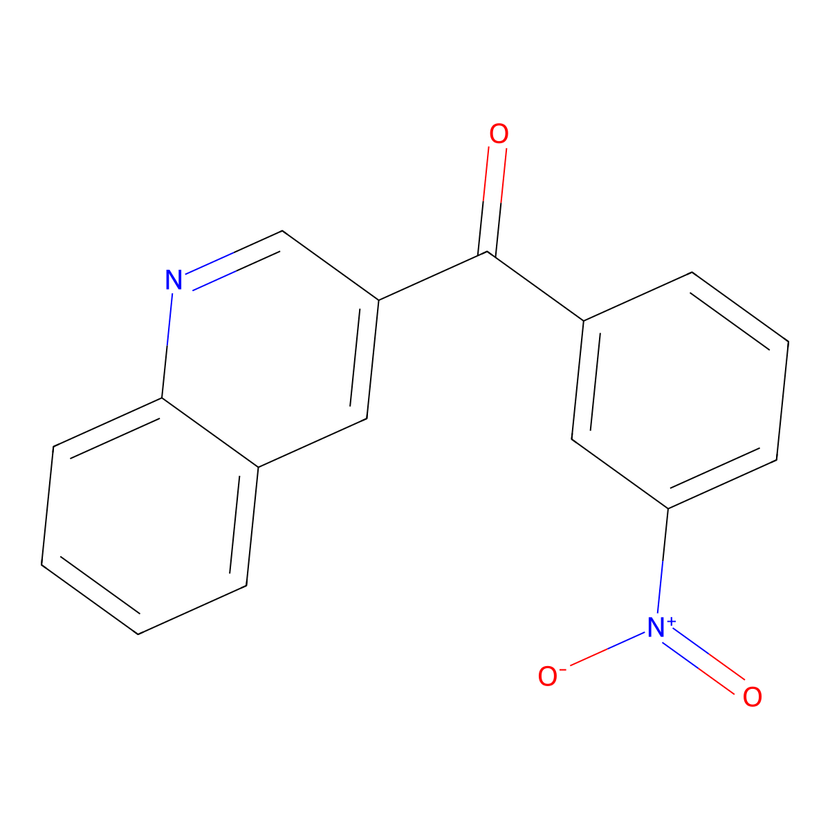 (3-Nitrophenyl)(quinolin-3-yl)methanone molecular structure, CAS 1187167-64-1