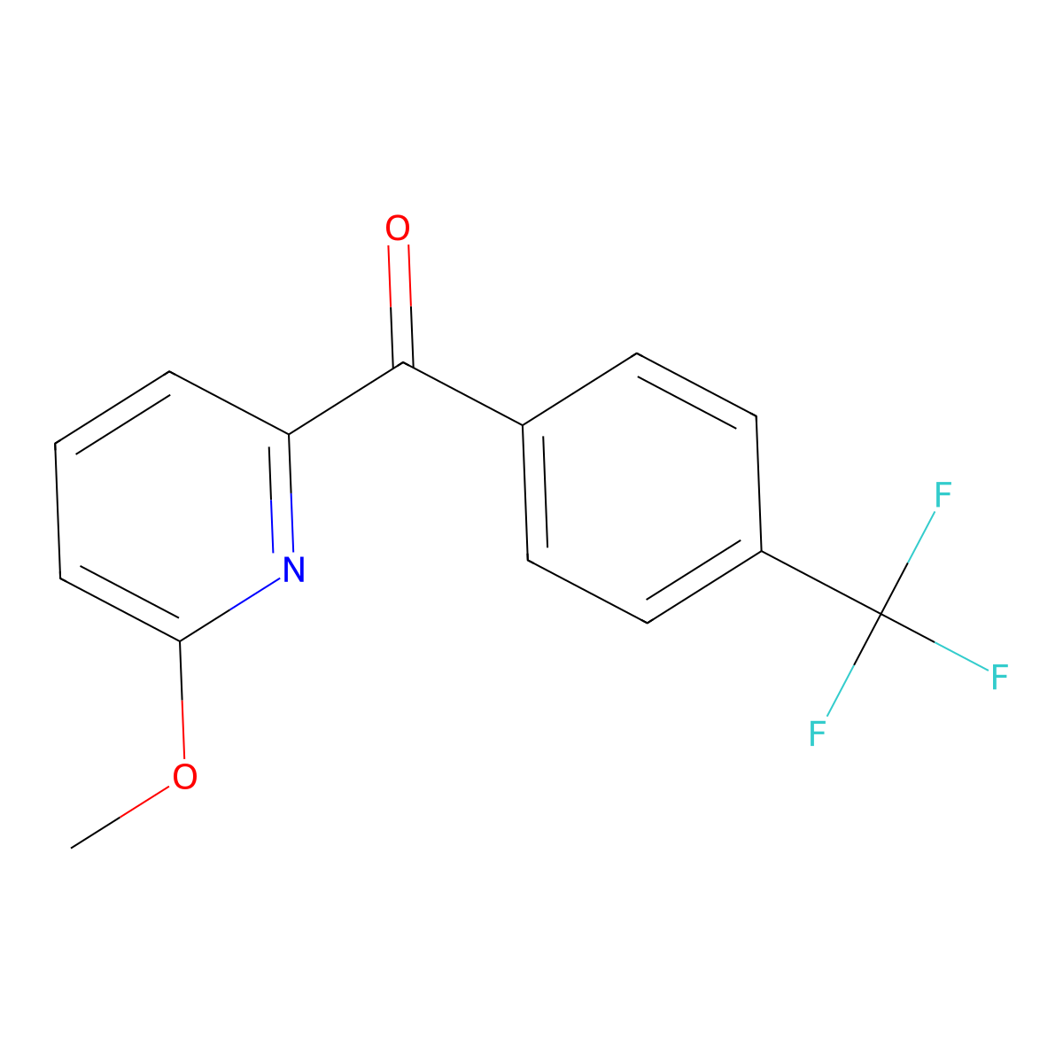6-Methoxy-2-(4-trifluoromethylbenzoyl)pyridine molecular structure, CAS 1187167-65-2
