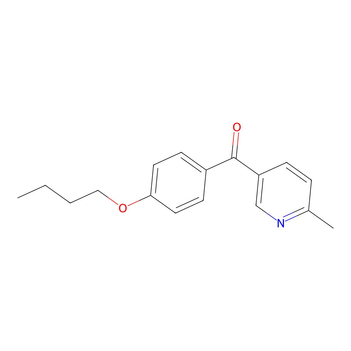 5-(4-Butoxybenzoyl)-2-methylpyridine molecular structure, CAS 1187167-68-5