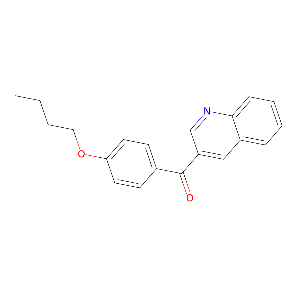 (4-Butoxyphenyl)(quinolin-3-yl)methanone molecular structure, CAS 1187167-69-6