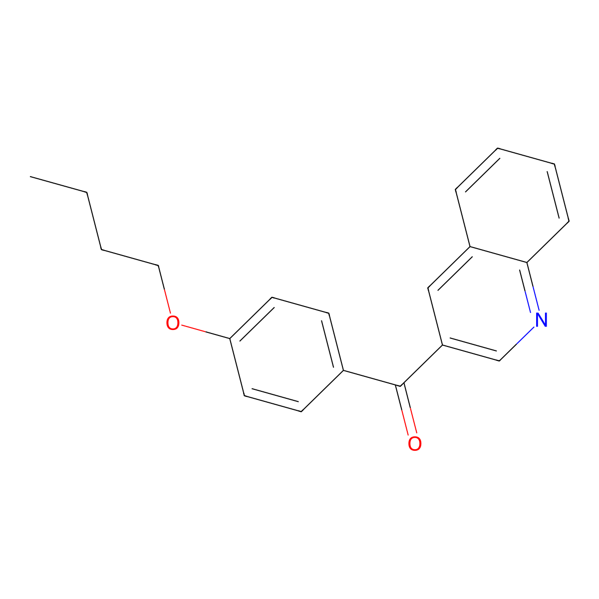 (4-Butoxyphenyl)(quinolin-3-yl)methanone molecular structure, CAS 1187167-69-6