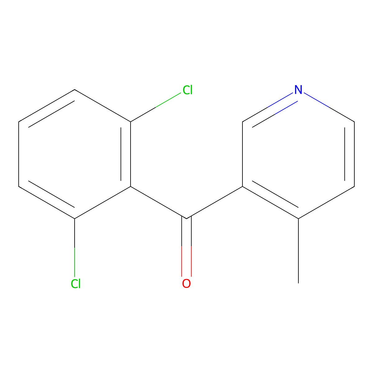 3-(2,6-Dichlorobenzoyl)-4-methylpyridine molecular structure, CAS 1187167-72-1