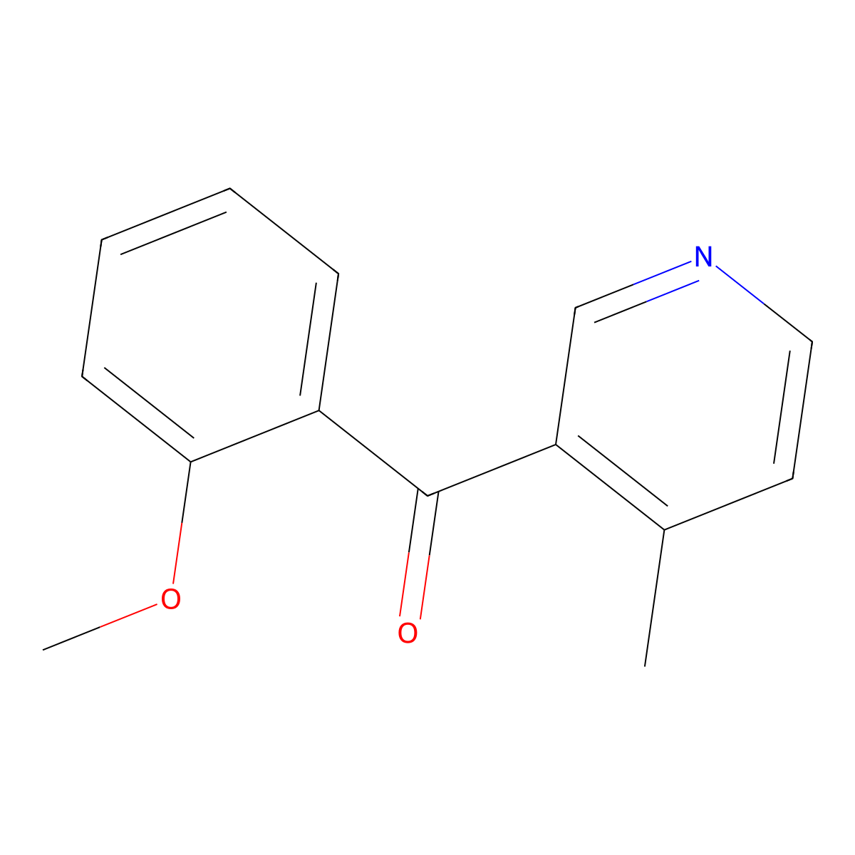 3-(2-Methoxybenzoyl)-4-methylpyridine molecular structure, CAS 1187167-75-4