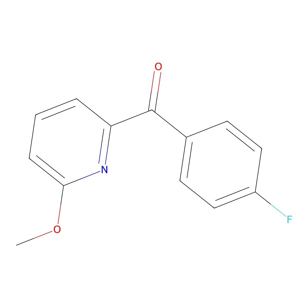 2-(4-Fluorobenzoyl)-6-methoxypyridine molecular structure, CAS 1187167-76-5