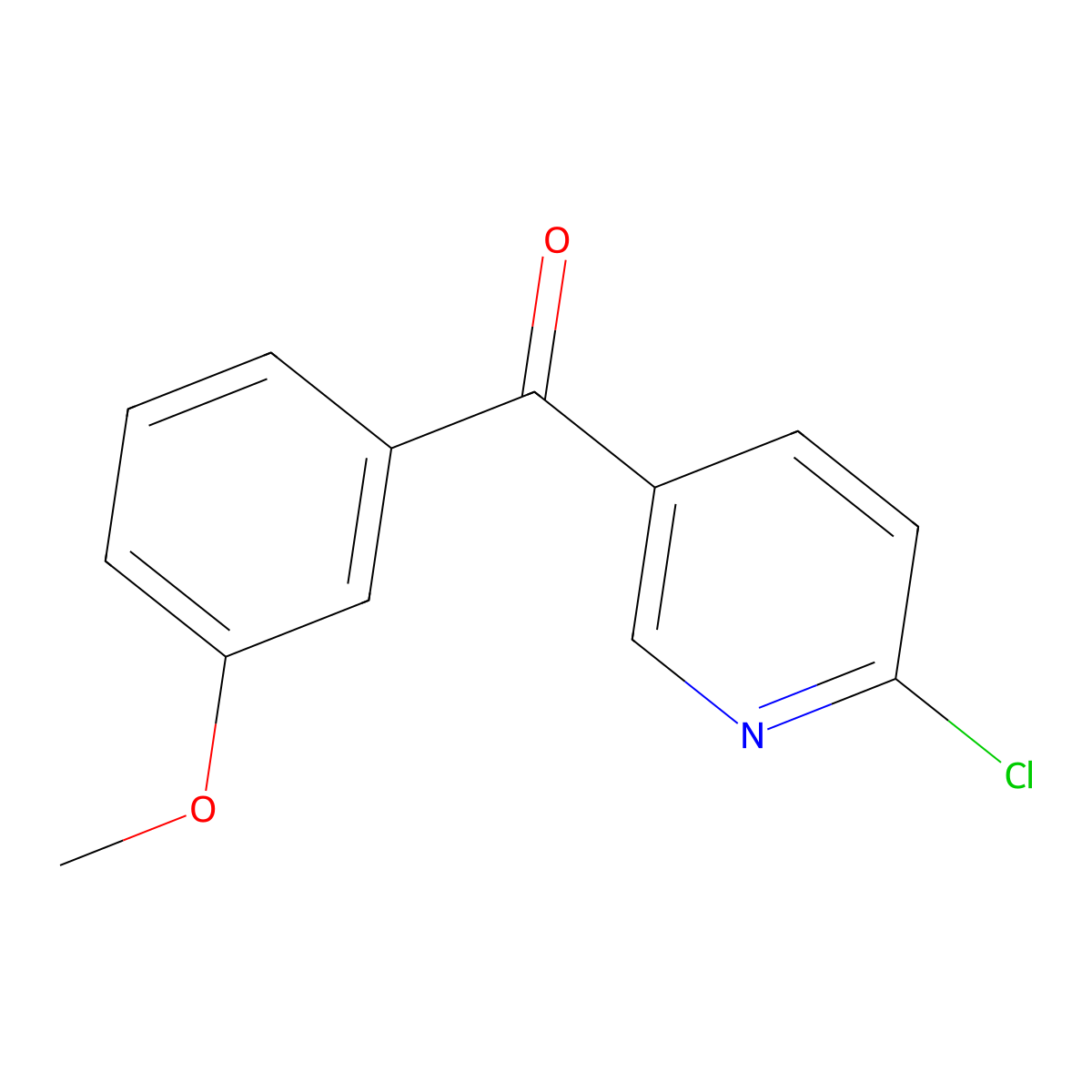 2-Chloro-5-(3-methoxybenzoyl)pyridine molecular structure, CAS 1187167-78-7