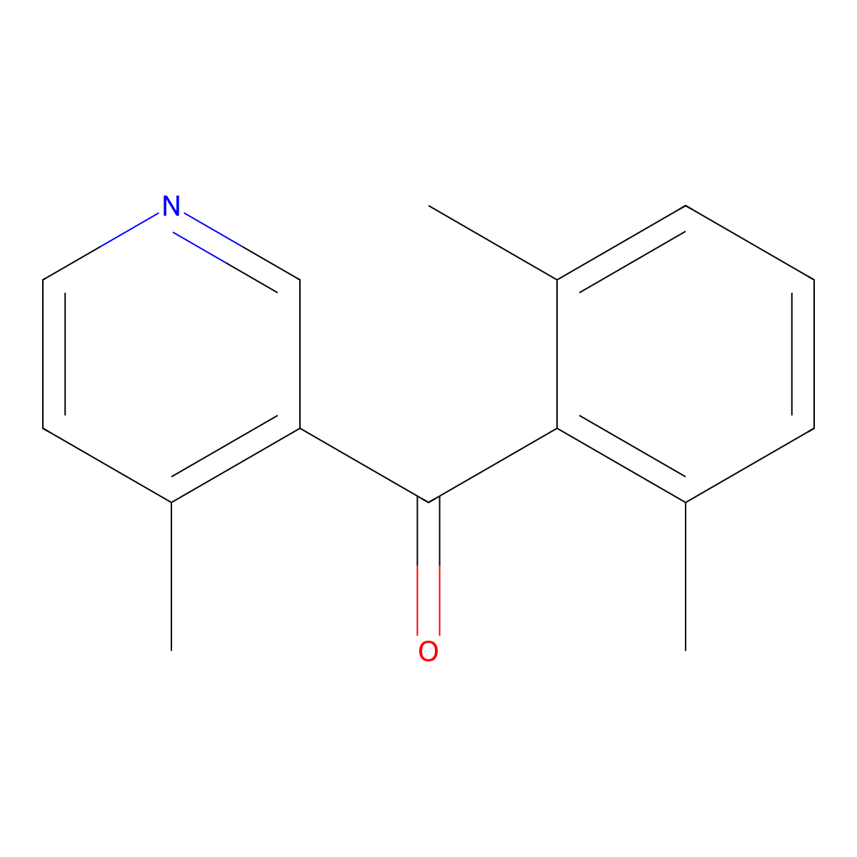 3-(2,6-Dimethylbenzoyl)-4-methylpyridine molecular structure, CAS 1187167-79-8