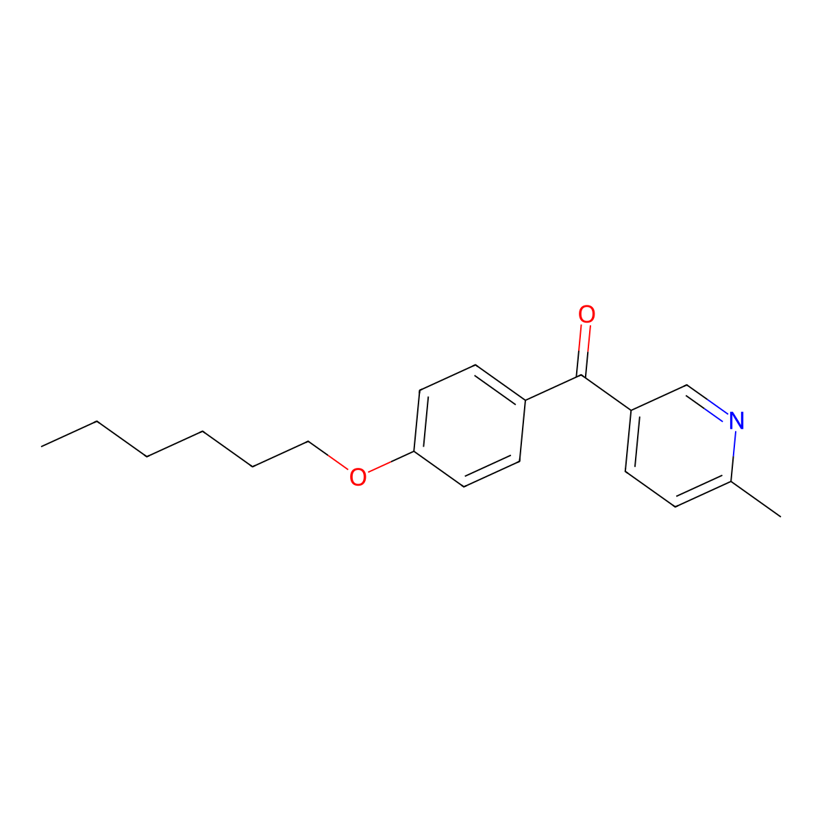 5-(4-Hexyloxybenzoyl)-2-methylpyridine molecular structure, CAS 1187167-80-1