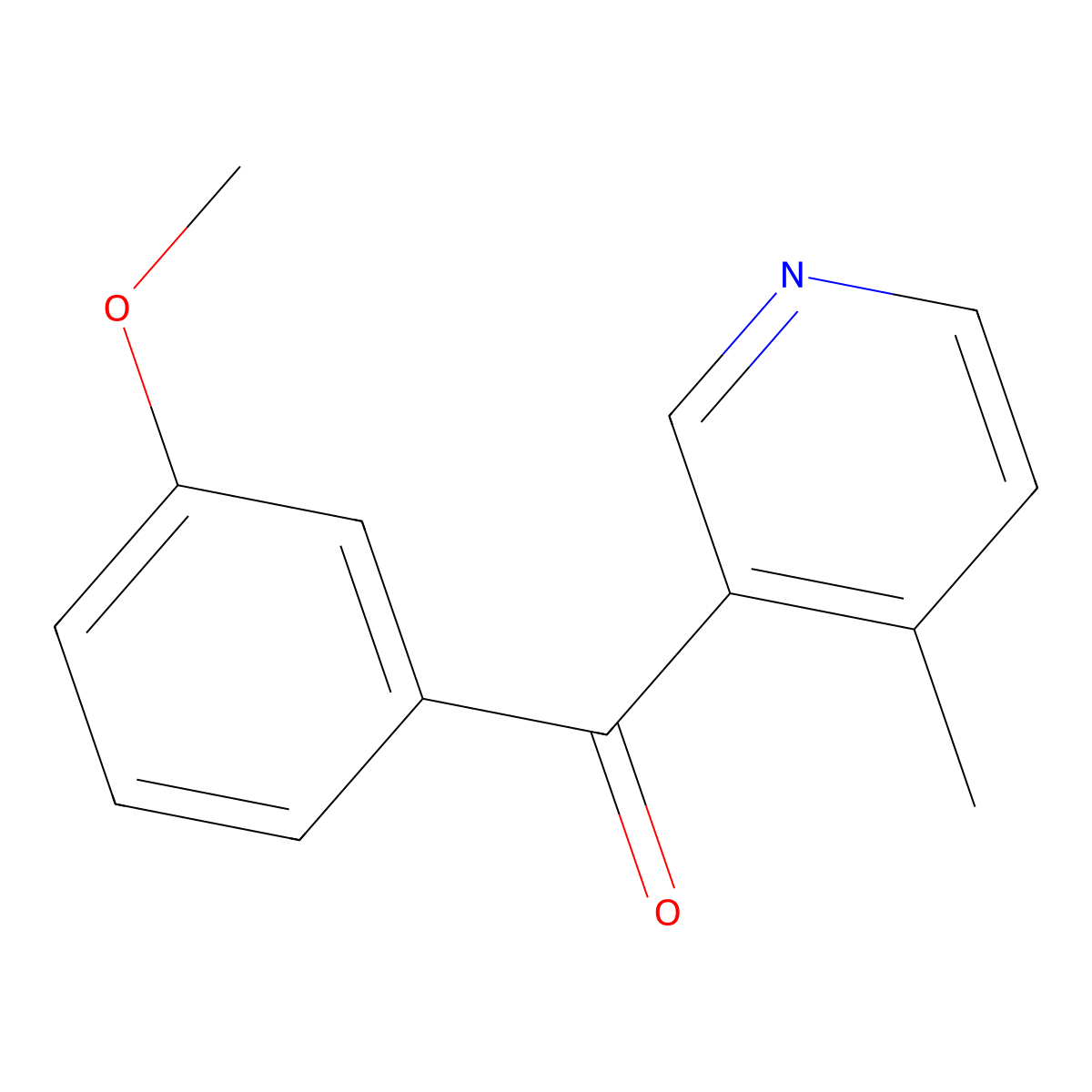 3-(3-Methoxybenzoyl)-4-methylpyridine molecular structure, CAS 1187167-81-2