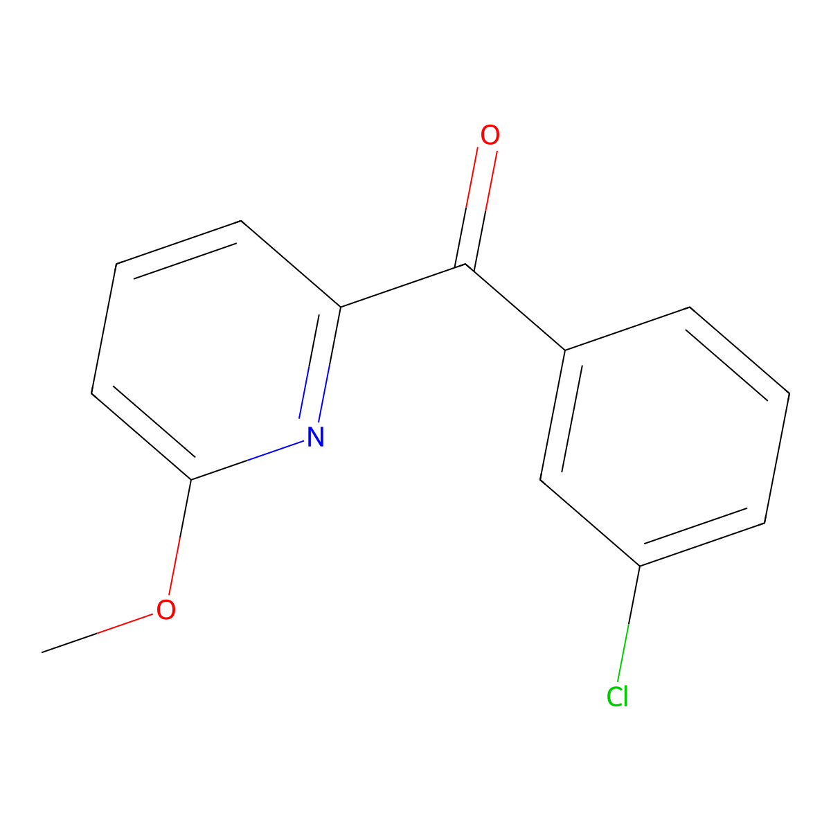 2-(3-Chlorobenzoyl)-6-methoxypyridine molecular structure, CAS 1187167-82-3
