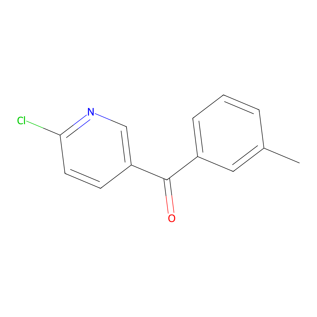 2-Chloro-5-(3-methylbenzoyl)pyridine molecular structure, CAS 1187167-83-4