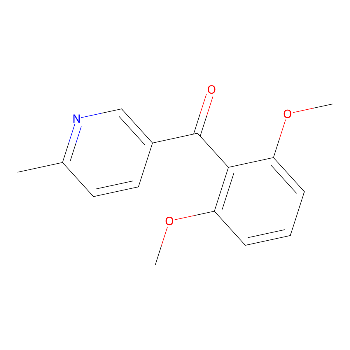 5-(2,6-Dimethoxybenzoyl)-2-methylpyridine molecular structure, CAS 1187167-87-8